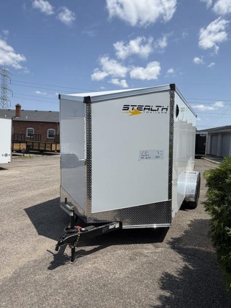 New 2027 Stealth 7 X 16 Cargo / Enclosed Trailer with Double Door and 6ft 6in interior Height Screwless - Light Lid Roof