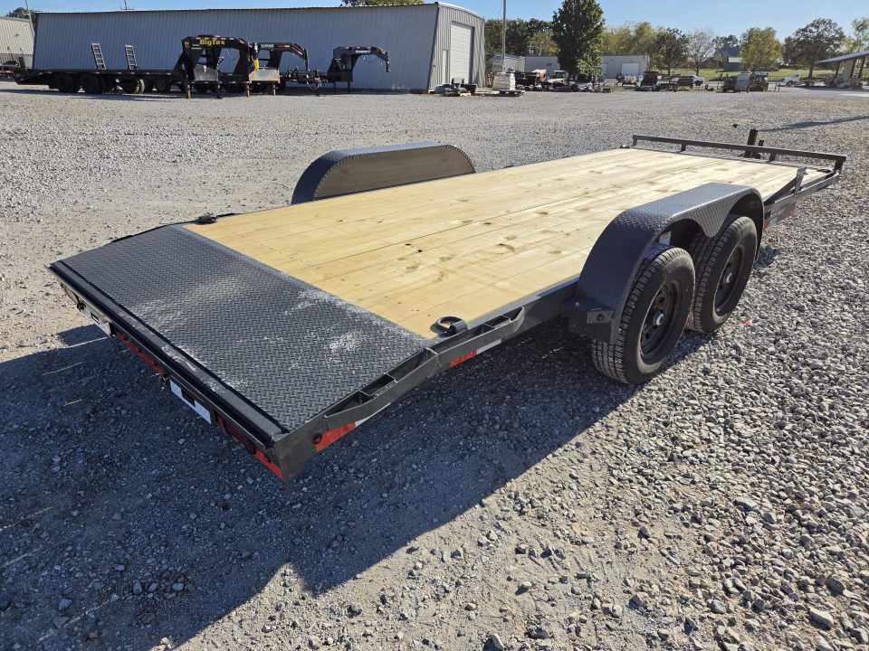 New 2027 Lamar 83X20 TANDEM 10K CAR HAULER W/2' STEEL DOVE & SLIDE OUT RAMPS