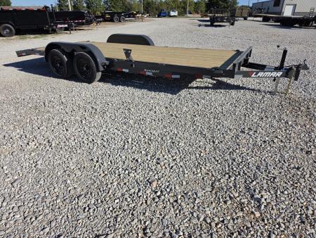 New 2027 Lamar 83X20 TANDEM 10K CAR HAULER W/2' STEEL DOVE & SLIDE OUT RAMPS