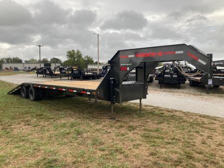 New 2027 MAXX-D 102X32 TANDEM 25.9K GN HYDROTAIL W/ STEEL RUNNERS, HYDROJACKS, DISC BRAKES & WIRELESS REMOTE Flatbed Trailer