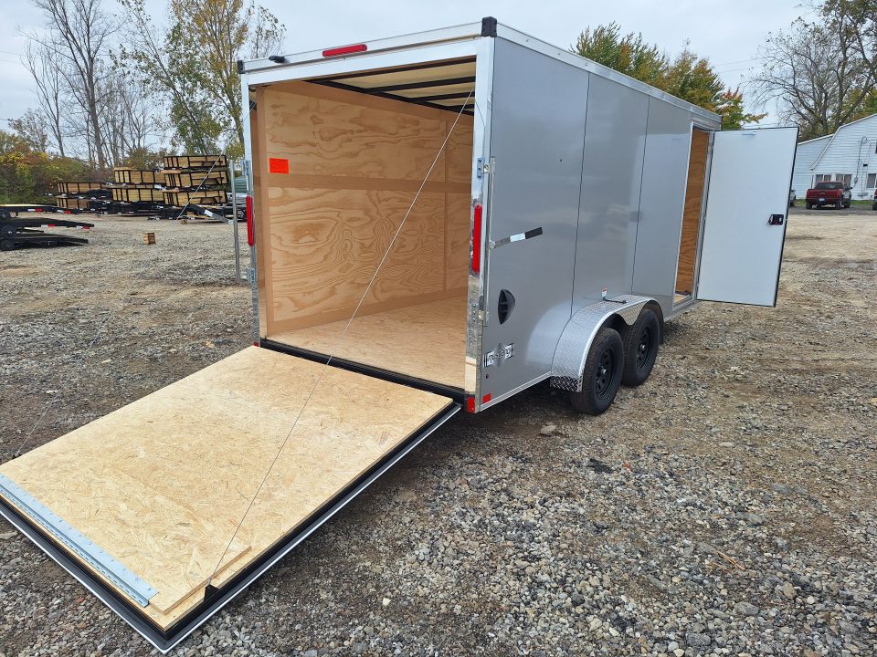 New 7x16 Cargo / Enclosed Trailer W/ Ramp Door
