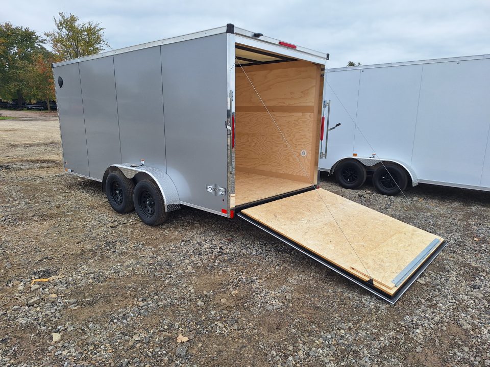 New 7x16 Cargo / Enclosed Trailer W/ Ramp Door