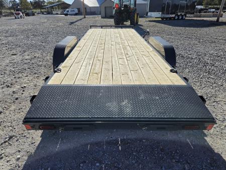 New 2027 Lamar 83X22 TANDEM 7K CAR HAULER W/2' STEEL DECK & SLIDE OUT RAMPS
