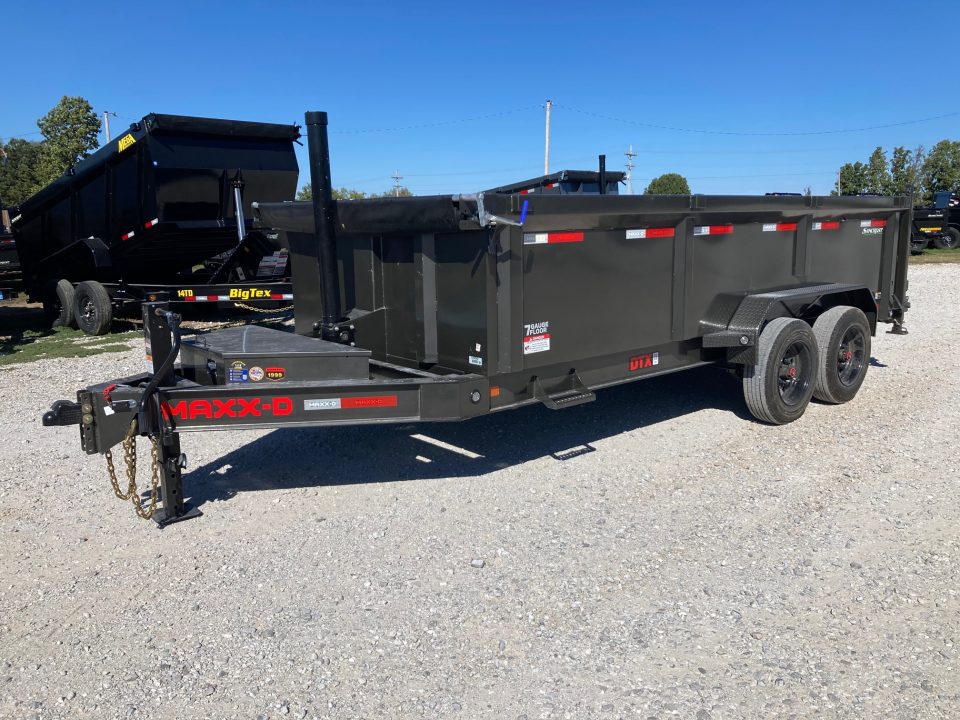 New 2027 MAXX-D 83X16 TANDEM 17.5K TELESCOPIC DUMP W/ 3' SIDES, 7GA FLOOR, SLIDE IN RAMPS & WIRELESS REMOTE Dump Trailer