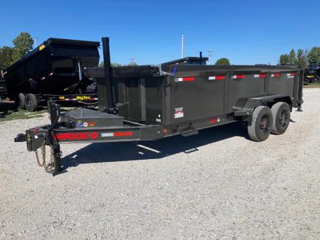 New 2027 MAXX-D 83X16 TANDEM 17.5K TELESCOPIC DUMP W/ 3' SIDES, 7GA FLOOR, SLIDE IN RAMPS & WIRELESS REMOTE Dump Trailer