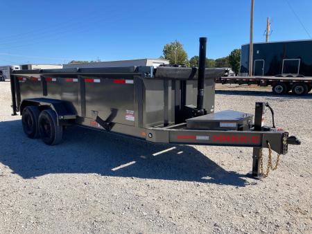 New 2027 MAXX-D 83X16 TANDEM 17.5K TELESCOPIC DUMP W/ 3' SIDES, 7GA FLOOR, SLIDE IN RAMPS & WIRELESS REMOTE Dump Trailer