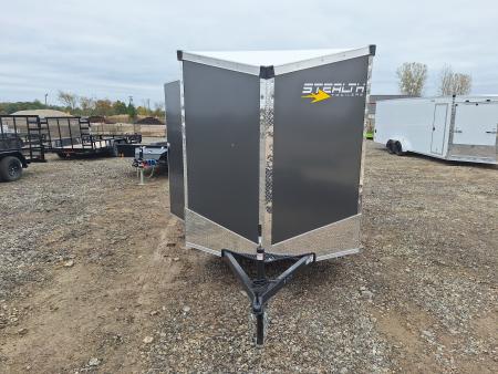 New 6x12 Stealth Trailer Single Axle Cargo / Enclosed Trailer W/ Ramp Door