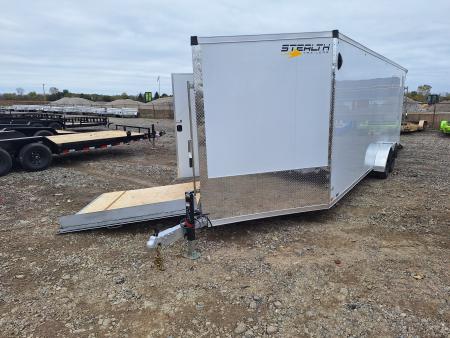 New 7x29 Stealth Trailers 4 place Snowmobile Trailer Aluminum PREMIUM