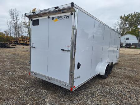 New 7x29 Stealth Trailers 4 place Snowmobile Trailer Aluminum PREMIUM