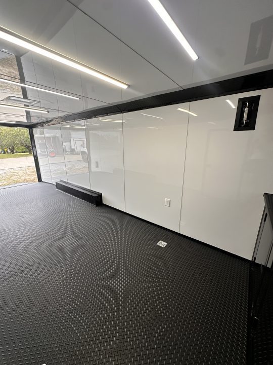 New 2027 8.5x24 Racing Trailer Finished Interior- 5200 Tandem Axle-Black -Blackout