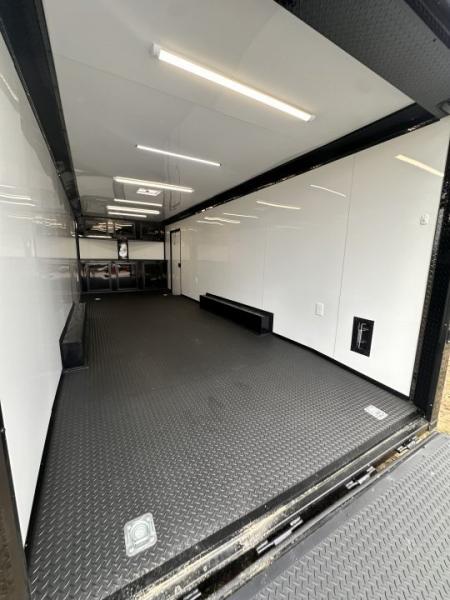 New 2027 8.5x24 Racing Trailer Finished Interior- 5200 Tandem Axle-Black -Blackout