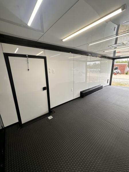 New 2027 8.5x24 Racing Trailer Finished Interior- 5200 Tandem Axle-Black -Blackout