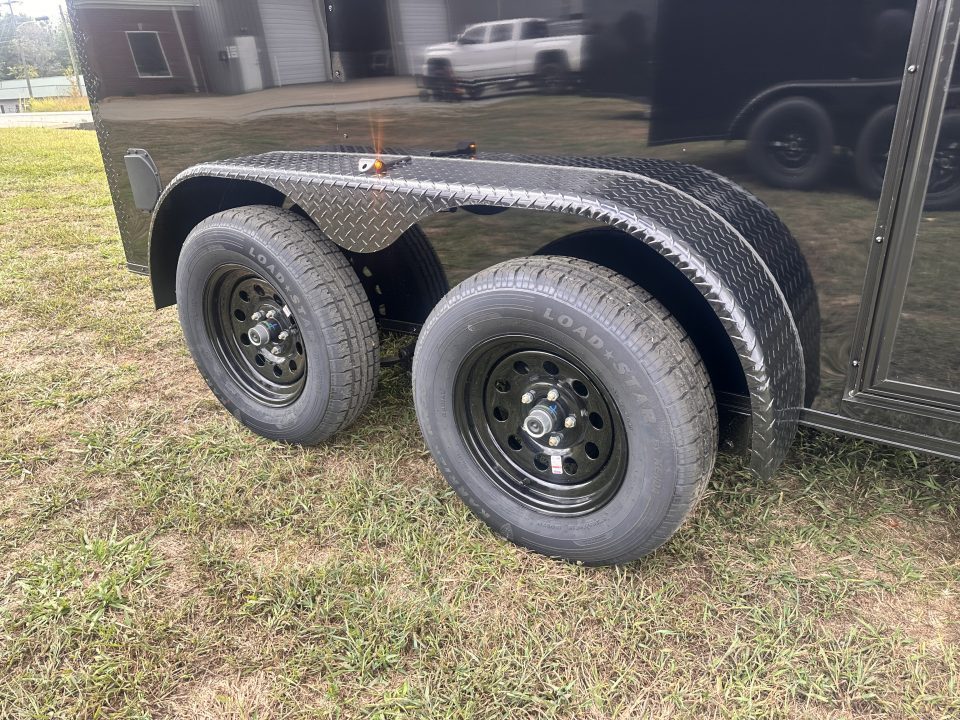 New 2027 6X12 - Enclosed Trailer- 3500LB Tandem Axle - Black Poly - Blackout