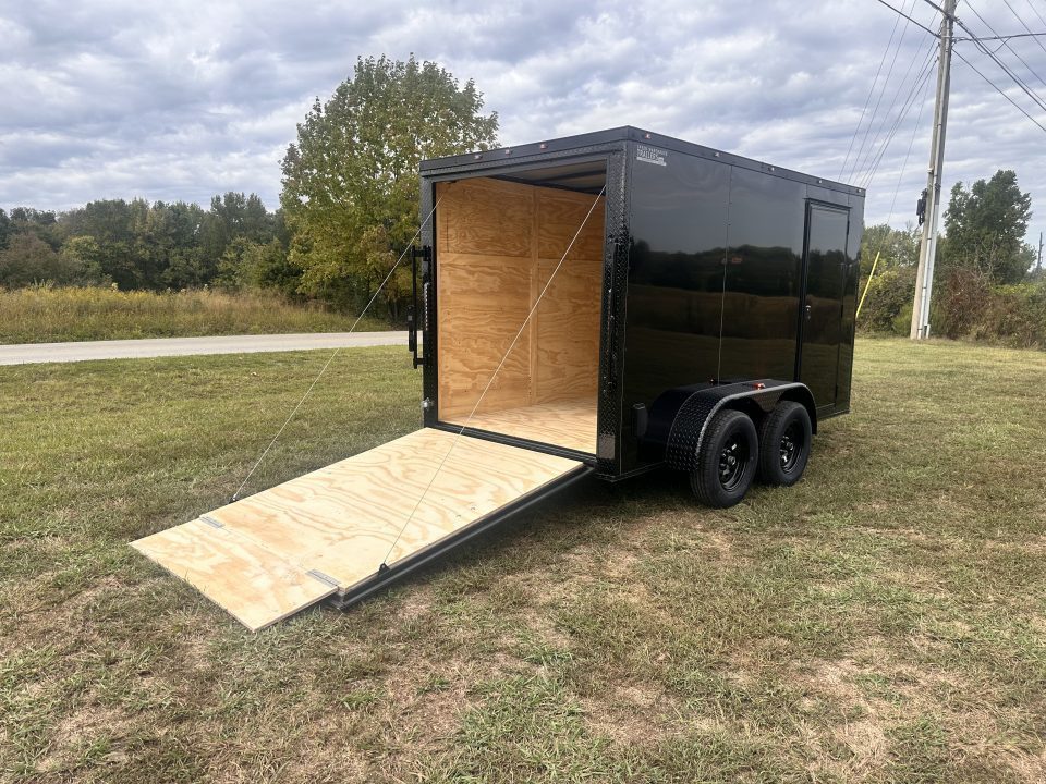 New 2027 6X12 - Enclosed Trailer- 3500LB Tandem Axle - Black Poly - Blackout