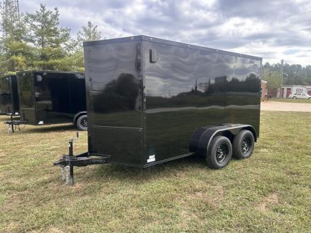 New 2027 6X12 - Enclosed Trailer- 3500LB Tandem Axle - Black Poly - Blackout