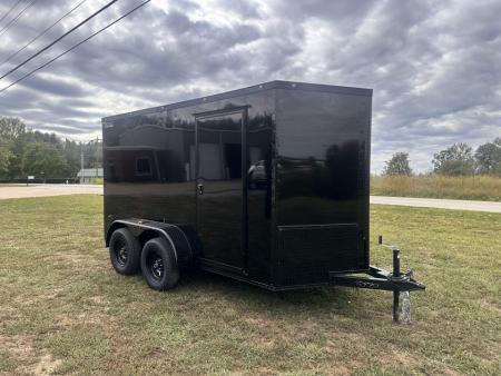 New 2027 6X12 - Enclosed Trailer- 3500LB Tandem Axle - Black Poly - Blackout