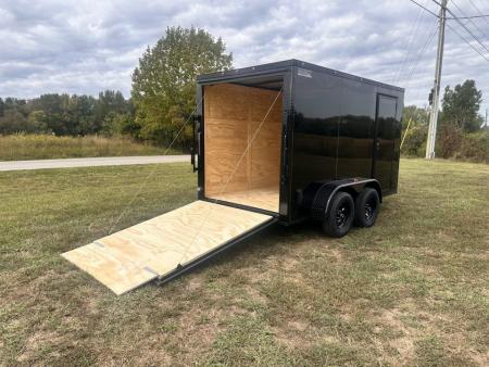New 2027 6X12 - Enclosed Trailer- 3500LB Tandem Axle - Black Poly - Blackout