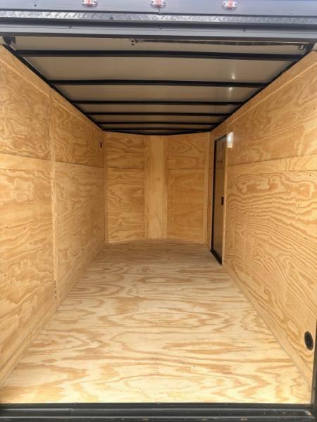 New 2027 6X12 - Enclosed Trailer- 3500LB Tandem Axle - Black Poly - Blackout