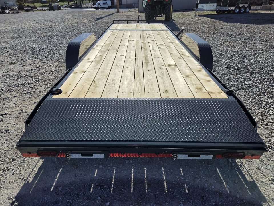 New 2027 Lamar 83X24 TANDEM 10K CAR HAULER W/2' STEEL DOVE & SLIDE OUT RAMPS