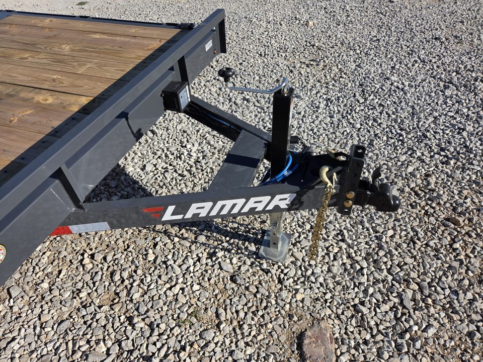 New 2027 Lamar 83X24 TANDEM 10K CAR HAULER W/2' STEEL DOVE & SLIDE OUT RAMPS