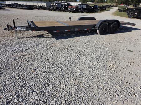 New 2027 Lamar 83X24 TANDEM 10K CAR HAULER W/2' STEEL DOVE & SLIDE OUT RAMPS