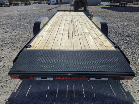 New 2027 Lamar 83X24 TANDEM 10K CAR HAULER W/2' STEEL DOVE & SLIDE OUT RAMPS