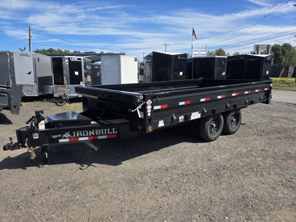 New 2027 Iron Bull DDP 96 X 16 14K - FOLD DOWN SIDES Dump Trailer