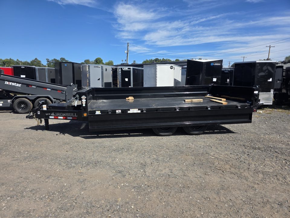 New 2027 Iron Bull DDP 96 X 16 14K - FOLD DOWN SIDES Dump Trailer