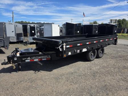 New 2027 Iron Bull DDP 96 X 16 14K - FOLD DOWN SIDES Dump Trailer