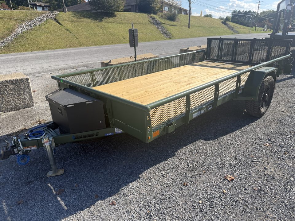 New 2027 Diamond C PSA106 Utility Trailer 83”X14’ VENTURE MESH SIDES LARGE TOOL BOX