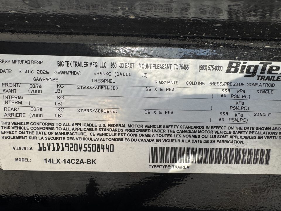 New 2027 Big Tex Trailers 14LX-14 Dump Trailer