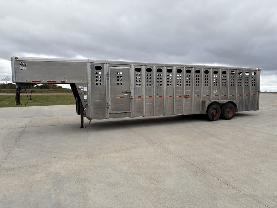 Used 2008 Merritt 7x28 Stock / Stock Combo Trailer