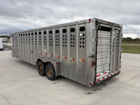 Used 2008 Merritt 7x28 Stock / Stock Combo Trailer