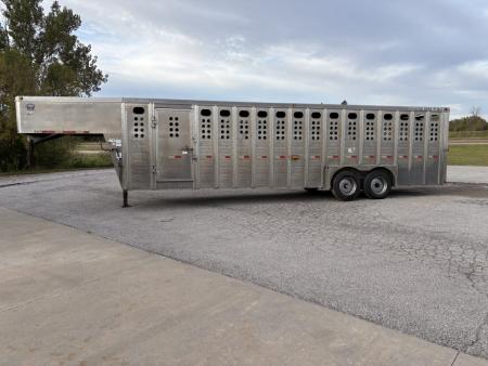Used 2008 Merritt 7x28 Stock / Stock Combo Trailer