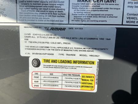 New Lamar 102"X36' Equipment Trailer 14K Tire Upgrade