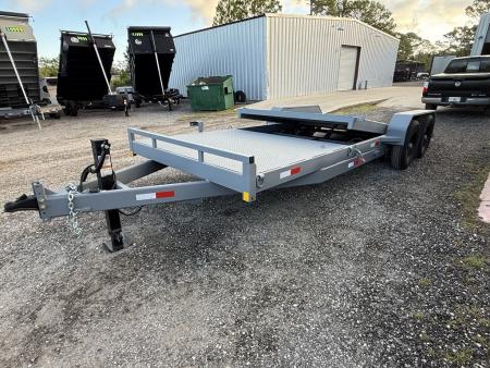 New 2027 Southern Grace 7 X 22 Steel Deck Tilting Car Hauler/ Equipment Trailer