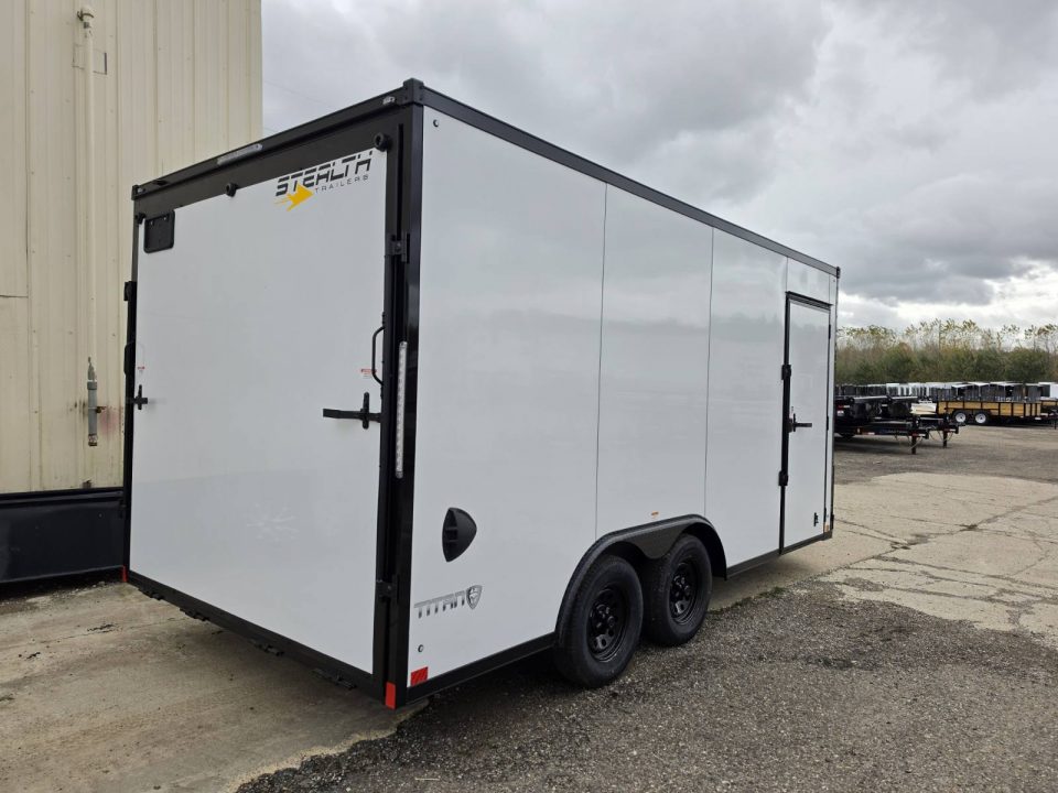 New 2027 Stealth Trailers 8.5x16 Titan 7k w/Ramp Door Cargo / Enclosed Trailer