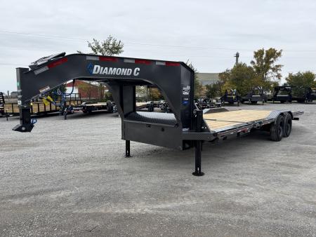 New 2027 Diamond C Trailers HXD210L24X102-GN (24' x 102 ) 23K Partial Tilt Equipment Trailer