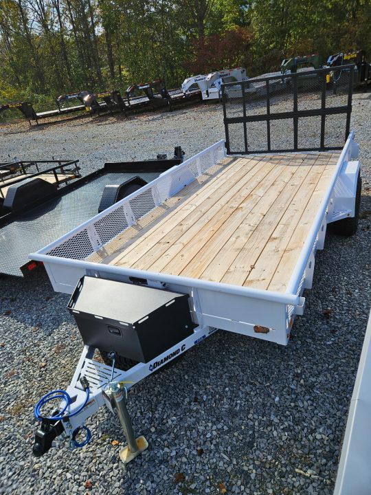 New 2027 Diamond C PSA106 Utility Trailer 6’11”X14’ VENTURE MESH SIDES, BI FOLD GATE