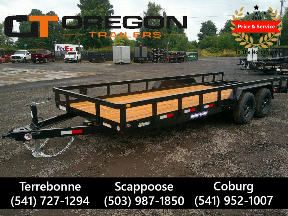 New 2027 Sure-Trac 7x20 Tube Top 10K Utility Trailer