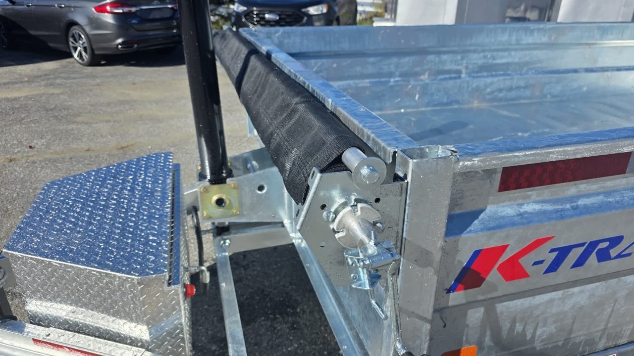 New 2027 K-Trail 6X12 SS 10K Galvanized Dump Trailer w/ Ramps, Tarp Kit and Spare Tire Dump Trailer