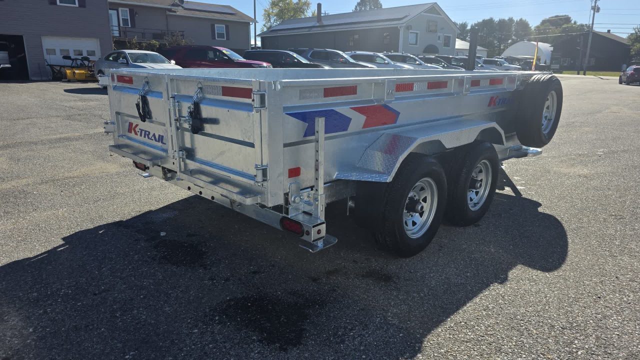 New 2027 K-Trail 6X12 SS 10K Galvanized Dump Trailer w/ Ramps, Tarp Kit and Spare Tire Dump Trailer