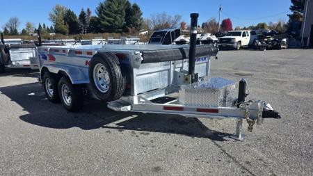 New 2027 K-Trail 6X12 SS 10K Galvanized Dump Trailer w/ Ramps, Tarp Kit and Spare Tire Dump Trailer