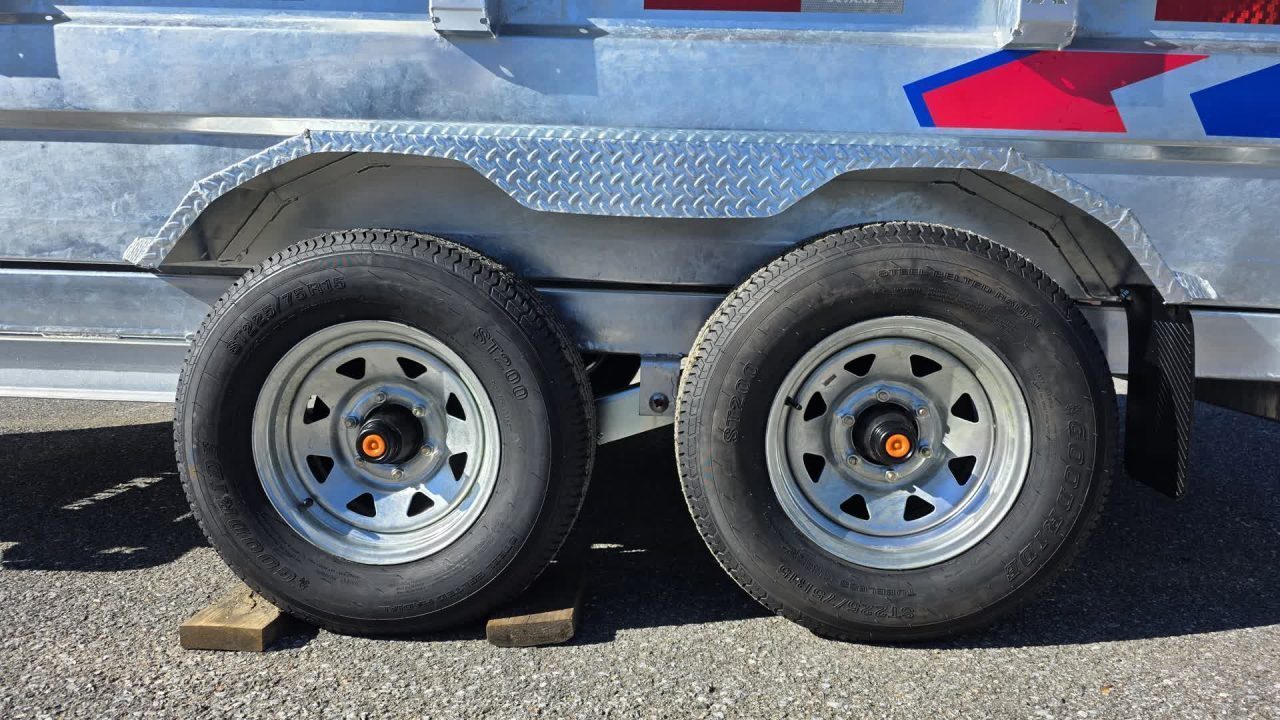 New 2027 K-Trail 6X12 RS 10K Galvanized Dump Trailer w/ Ramps,Tarp Kit, Tool Tray and Spare Tire Dump Trailer