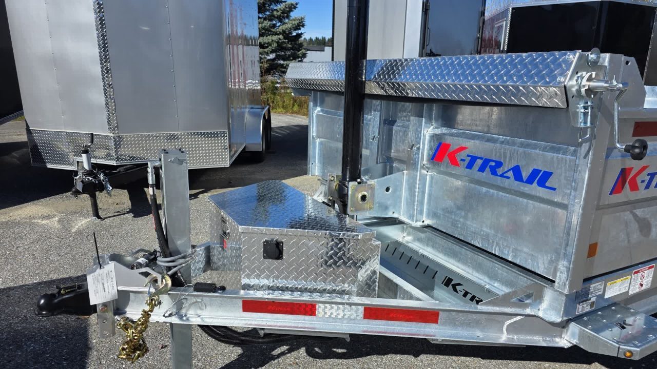 New 2027 K-Trail 6X12 RS 10K Galvanized Dump Trailer w/ Ramps,Tarp Kit, Tool Tray and Spare Tire Dump Trailer