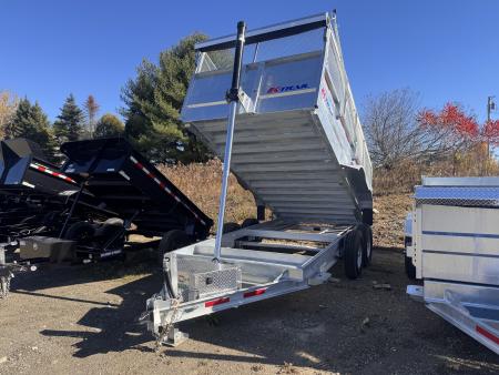 New 2027 K-Trail 82"X16 14K Galvanized Dump Trailer w/ HYDRO JACK ,Ramps, Tarp and Spare Tire & Mesh Sides Dump Trailer