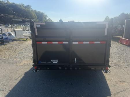 New Load Trail Dump 7x16 16K 4' BP- Black Telescopic W/ Hyd Jack, 7 gauge floor, and 12" OC