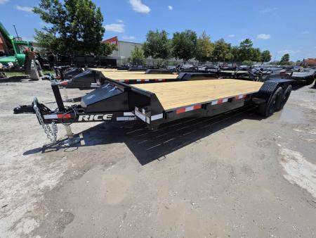 New 2027 Rice Trailers FMC8220 Car / Racing Trailer 82X20' Car Hauler 10k Gvwr 5k Axles ToolBox Dove Tail