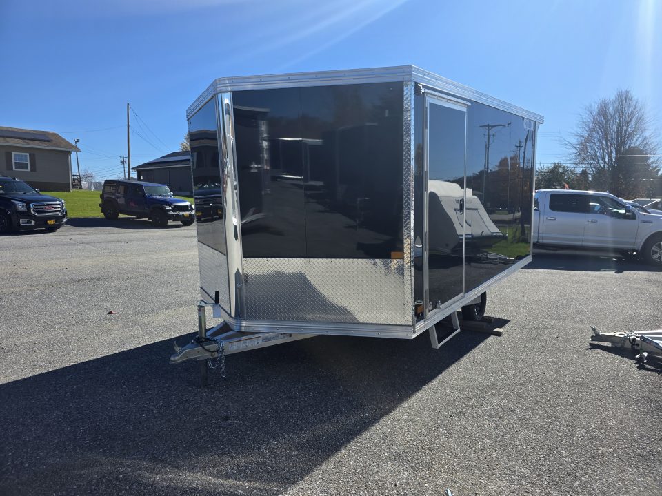 New 2027 SnoPro Trailers 101X14 HYBRID 2.0 w/ 9" EXTRA HEIGHT,REAR CANOPY w/LIGHTS, MATS & GUIDES Snowmobile Trailer