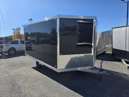 New 2027 SnoPro Trailers 101X14 HYBRID 2.0 w/ 9" EXTRA HEIGHT,REAR CANOPY w/LIGHTS, MATS & GUIDES Snowmobile Trailer